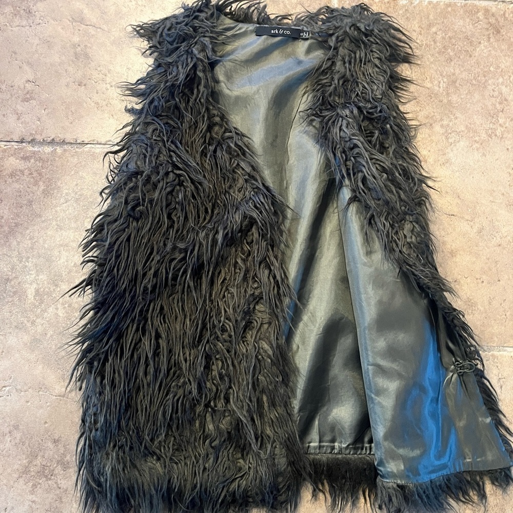 Art & Co Brown Fur Vest